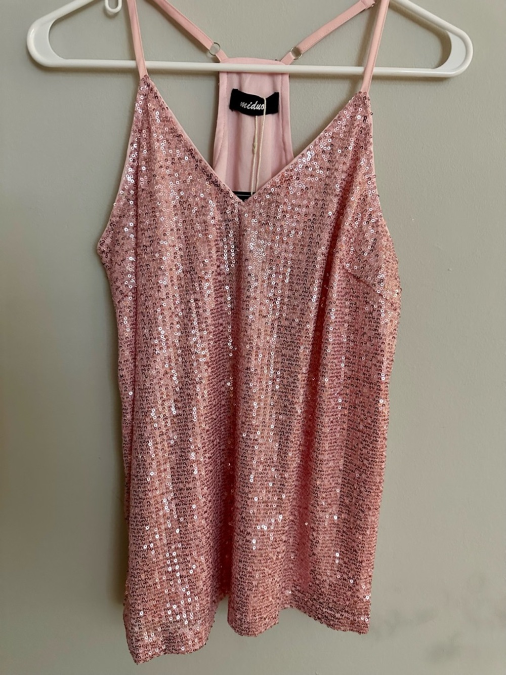 Midiusa Pink Sequin Cami Top